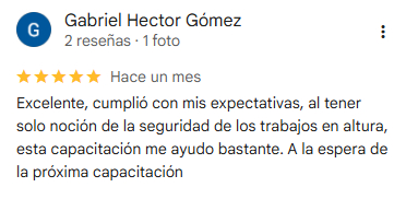 testimonio de gabriel gomez con 5 estrelas